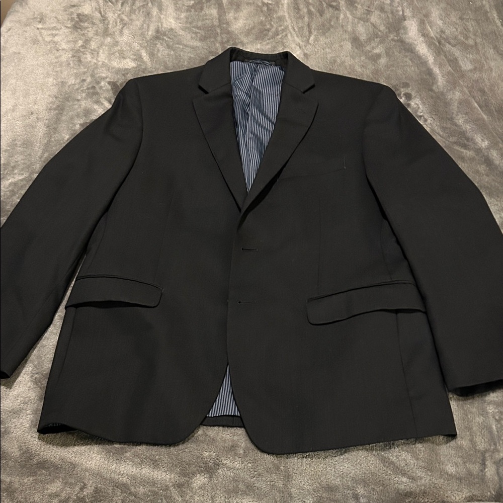 Calvin Klein Men's Black Blazer with Striped Lining